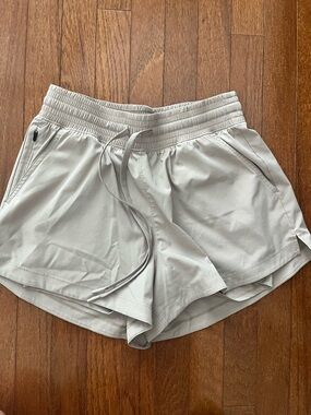 Abercrombie YPB Light Khaki Women's High Waist Athletic Shorts